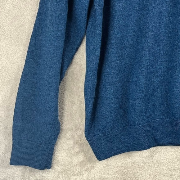 HART SCHAFFNER MARX Fine Merino Wool Sweater Blue V-Neck XL - Picture 3 of 13